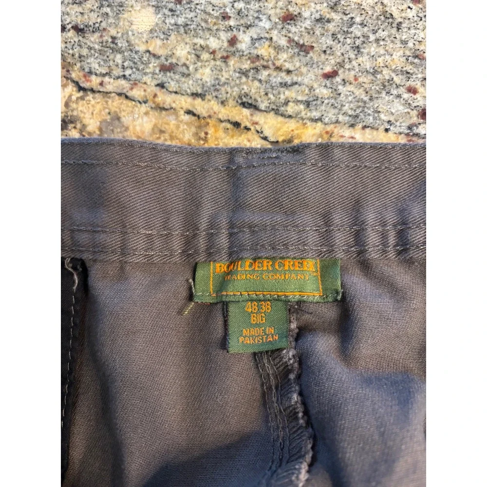 NWT Boulder Creek Ranger Cargo Pants Mens 48x36 (Actual 44W) Gray Green Workwear